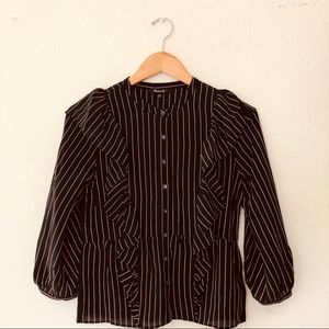 Madewell Ruffle front blouse